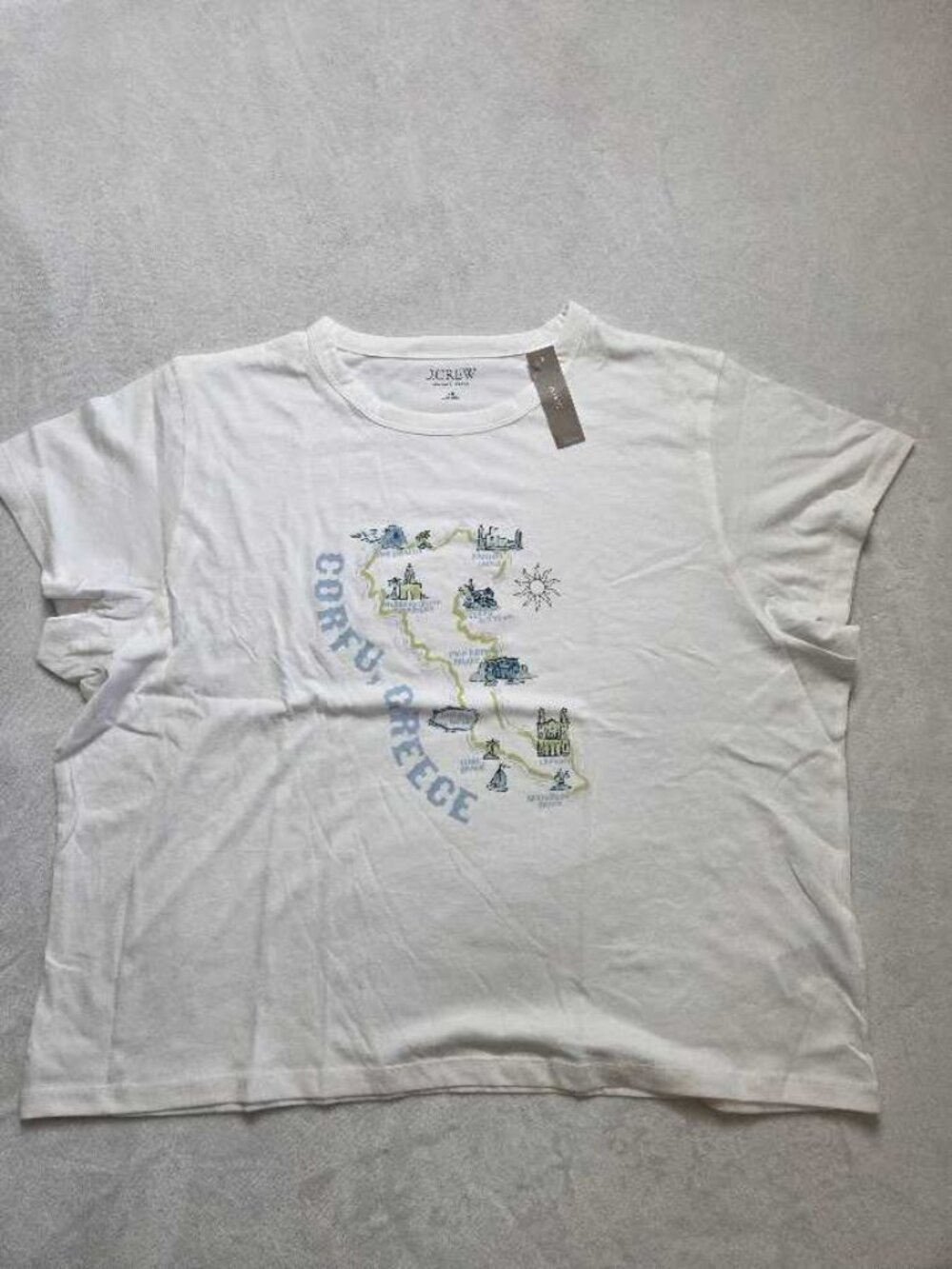 New Plus 2X J.Crew Corfu Greece vintage jersey summer in Corfu graphic t-shirt